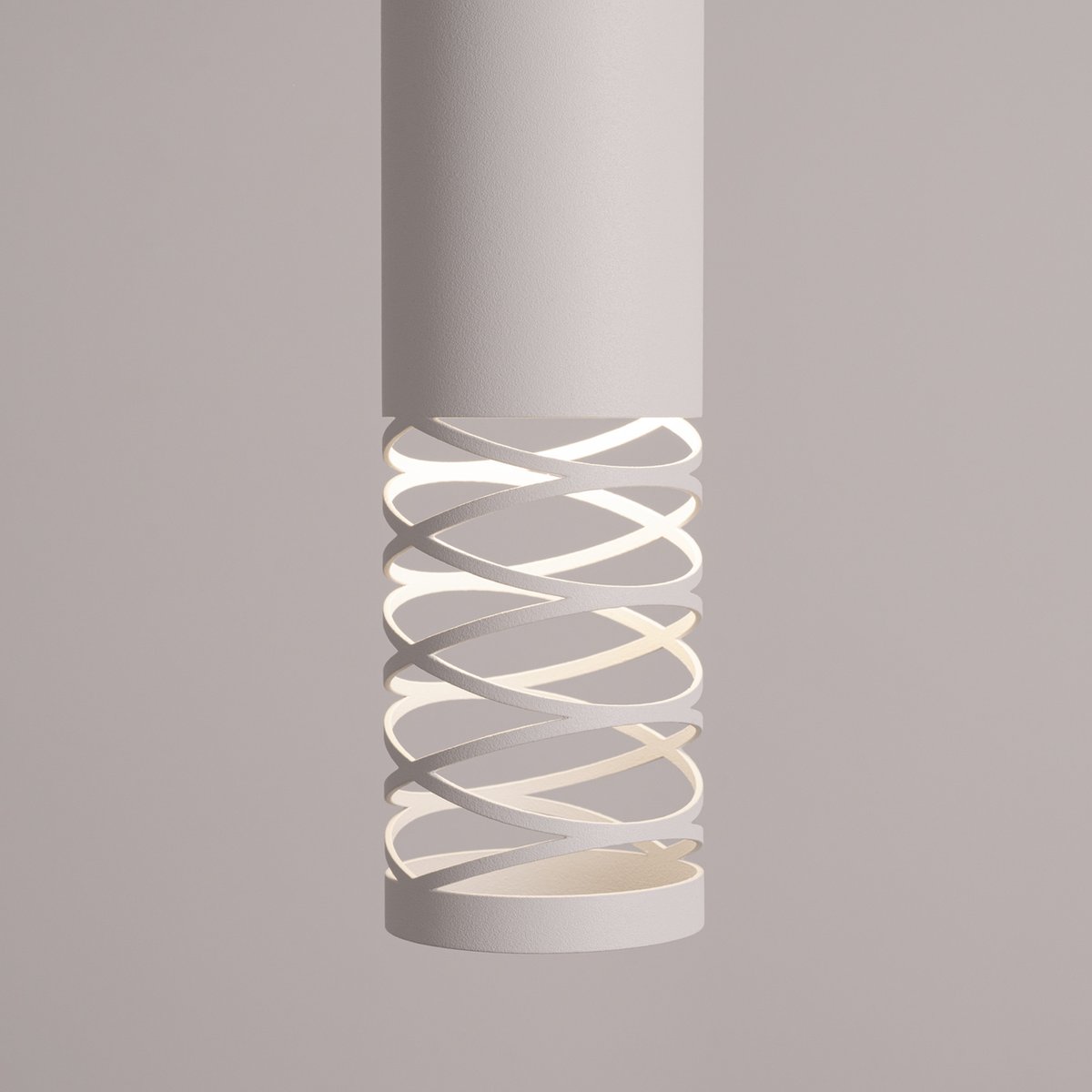 Suspension Acier Blanc GU10 1 Lami blanc, EDEN