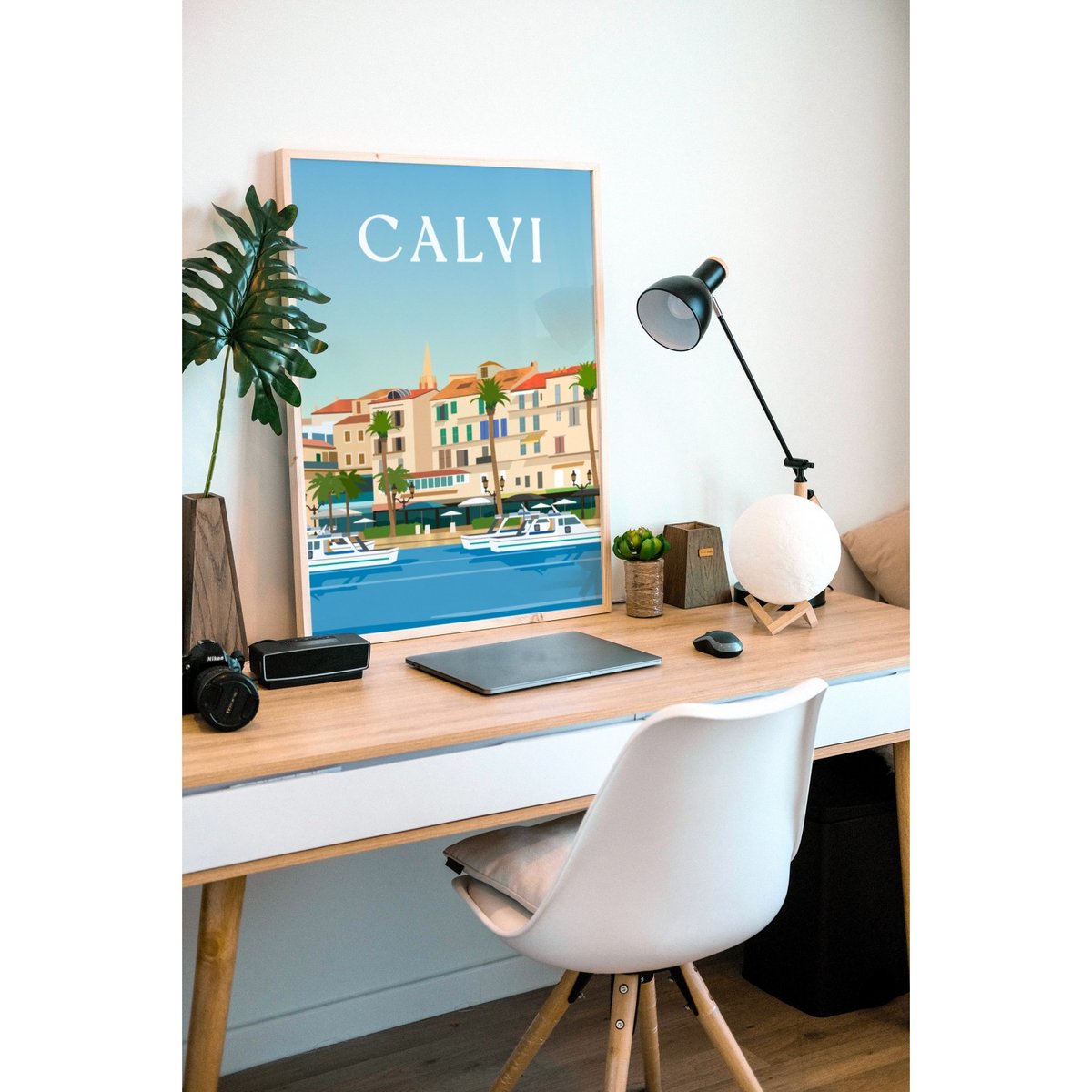 Affiche ville Calvi blanc, L'AFFICHERIE