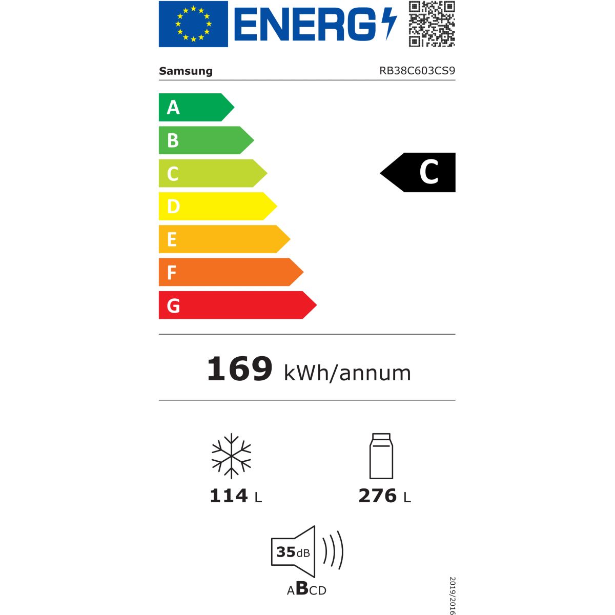 Réfrigérateur combiné RB38C603CS9 couleur unique, SAMSUNG
