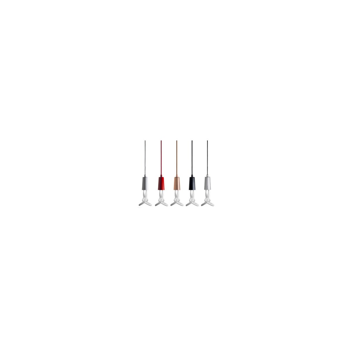 Suspension Design Câble et Cache-Douille Chrome - Plumen chrome/inox, WADIGA