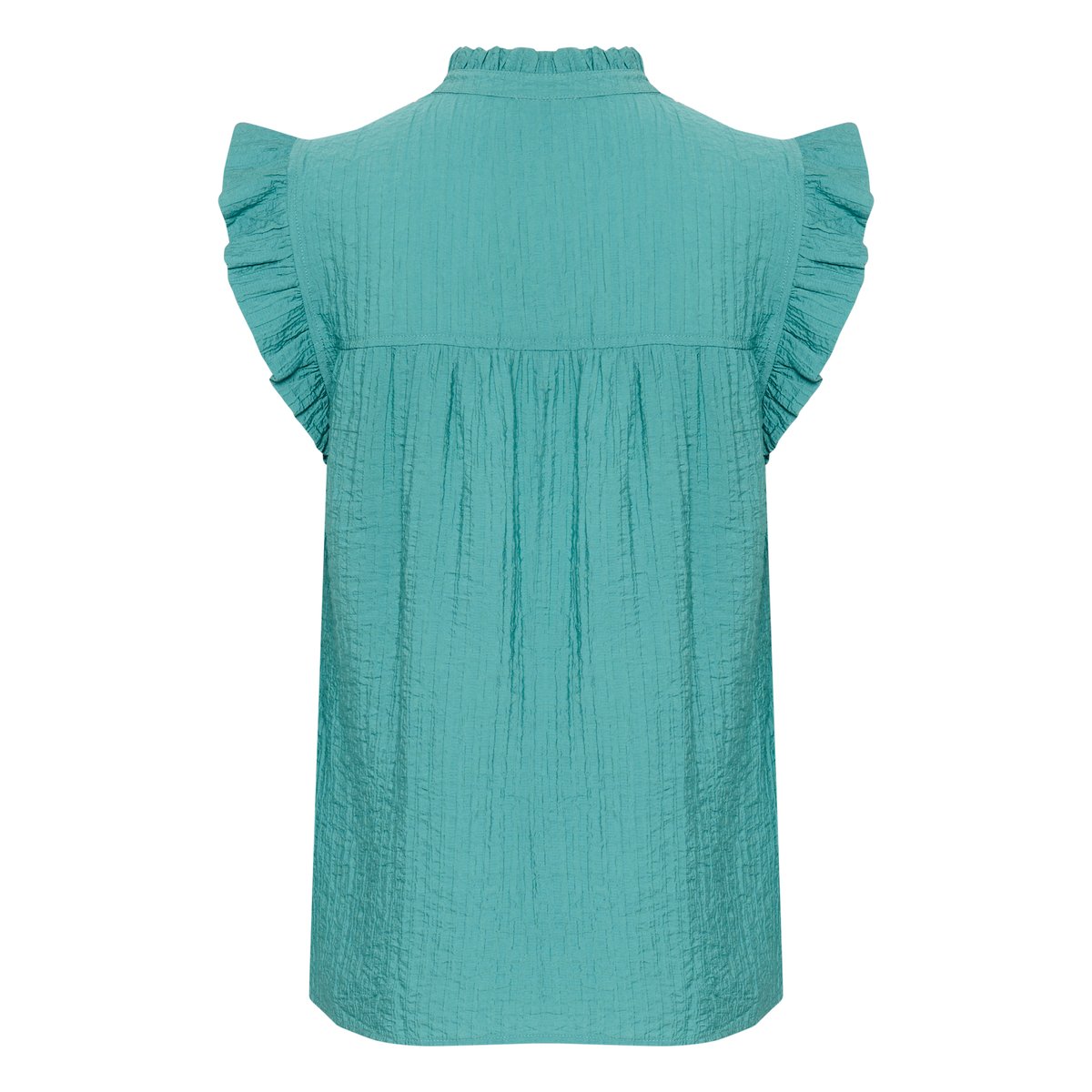 Sleeveless blouse bleu teal, KAFFE