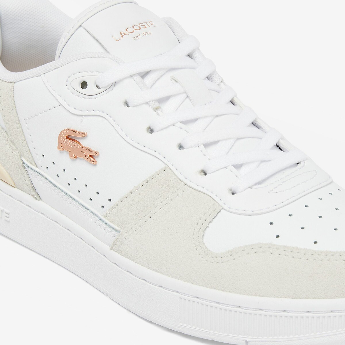 T Clip Set Low Top Trainers white/beige, LACOSTE