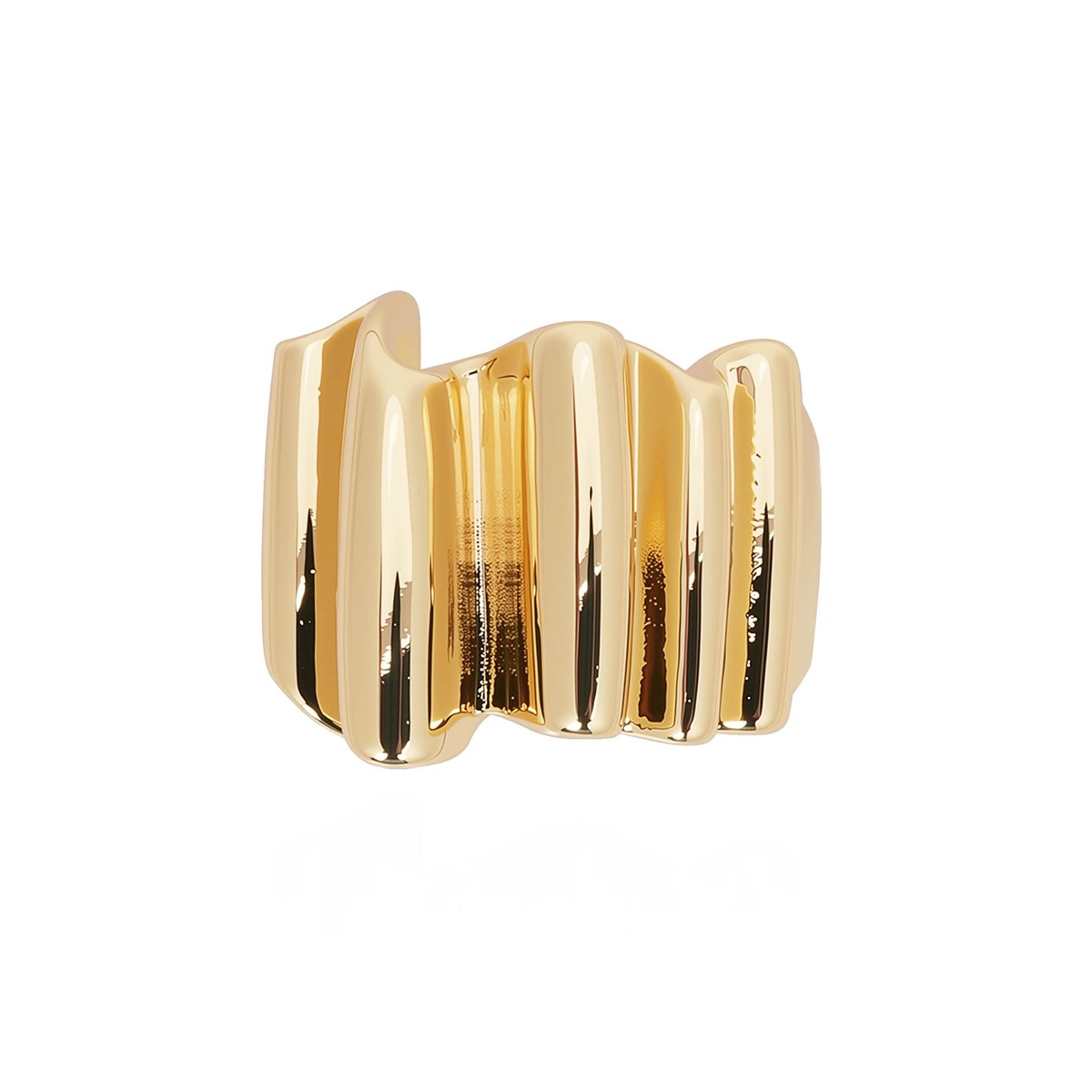 Bague martelée asymétrique ARZON doré, HIPANEMA