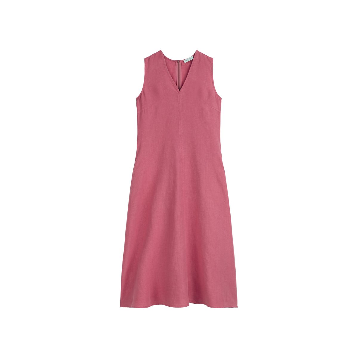 Robe sans manches en lin shaped coupé en A-ligne rose, MARC O'POLO