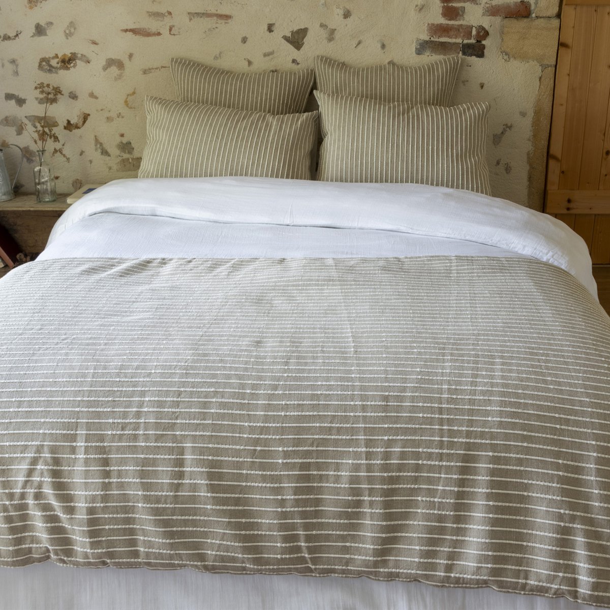 Bout de lit en 100% Percale de Coton multicolore, EDEN