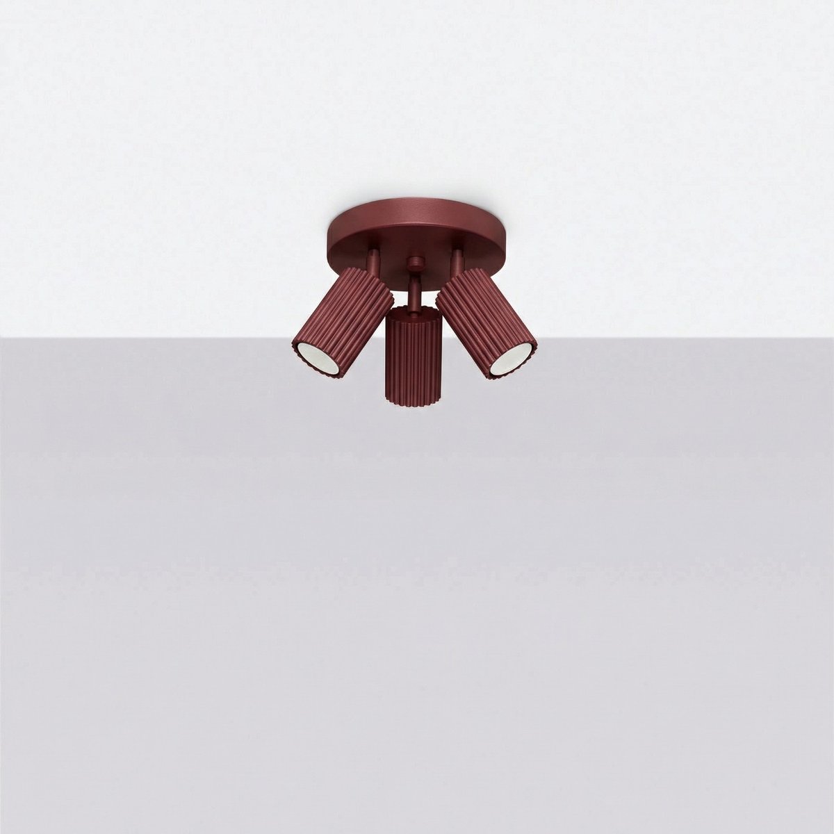 Plafonnier Aluminium Bordeaux GU10 3 KARBON bordeaux, EDEN
