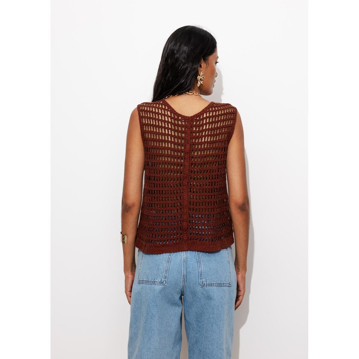 Boléro au crochet terre de sienne, PROMOD