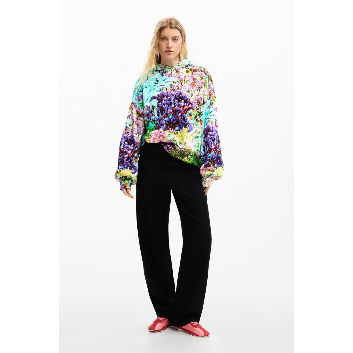 Sweatshirt jardin sauvage noir, DESIGUAL