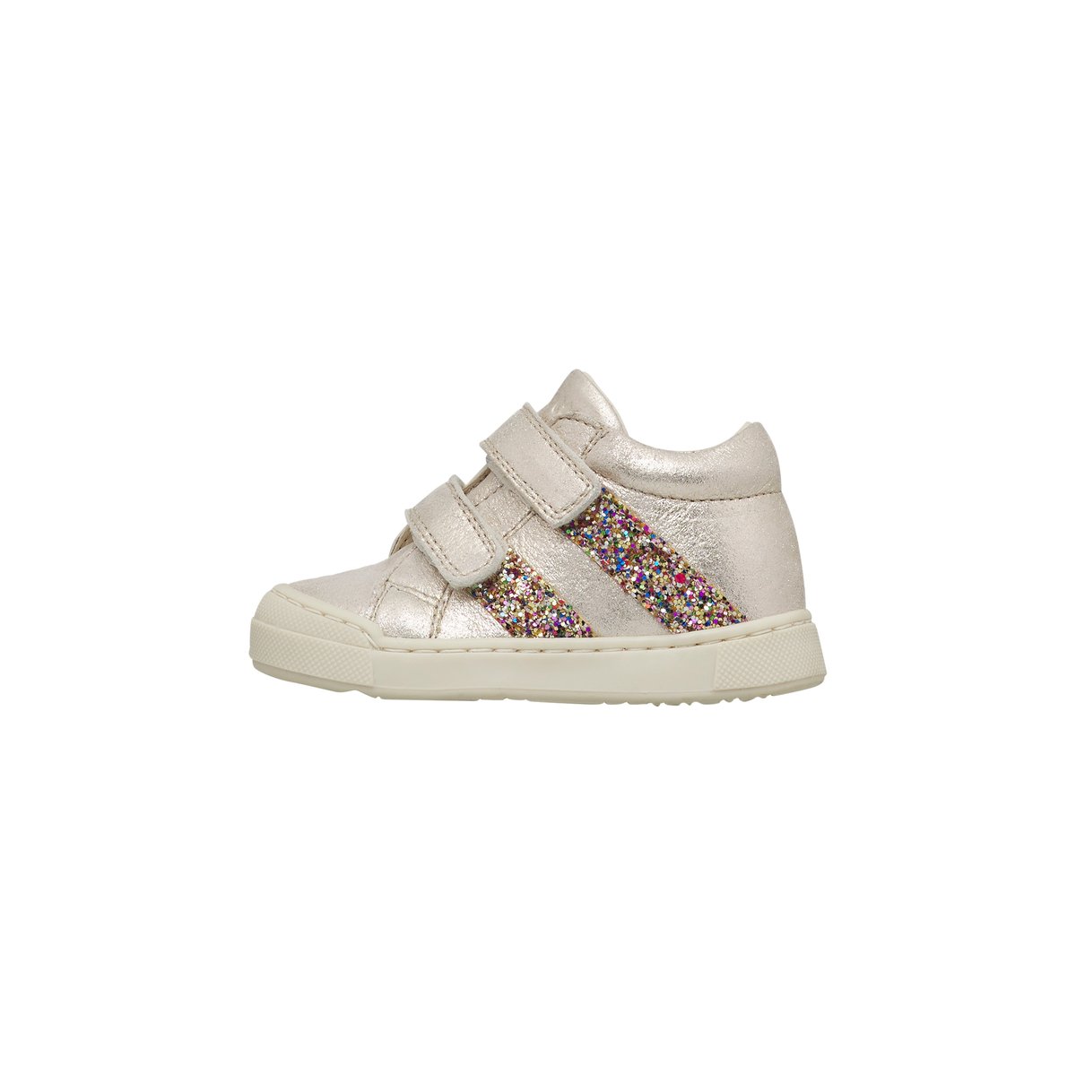 Baskets en cuir GAZER VL or-multicolore, FALCOTTO