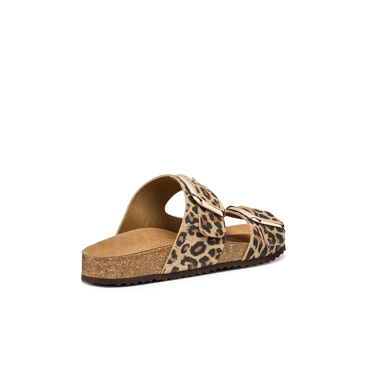 Mules Brionia à grosse boucle léopard, GEOX