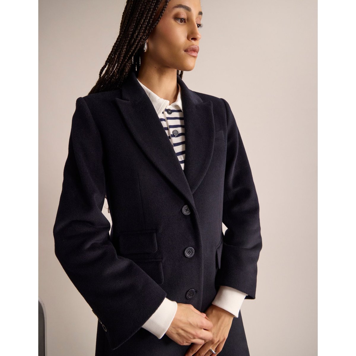 Manteau Enola bleu marine, INES DE LA FRESSANGE PARIS