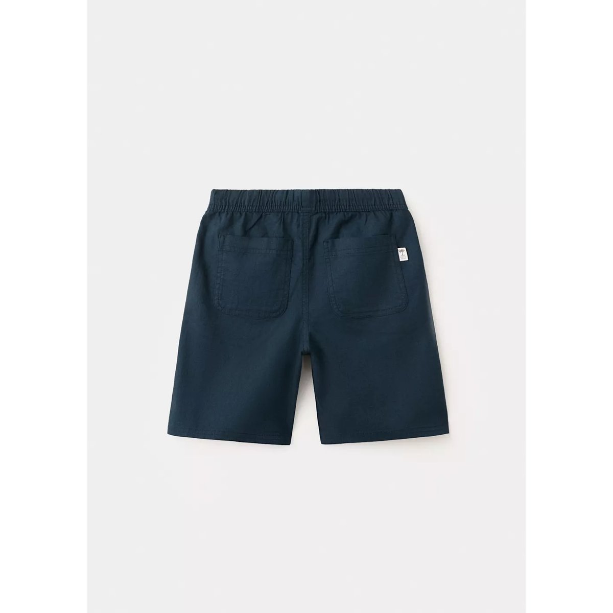 Bermuda coton et lin mélangé bleu marine, MANGO KIDS
