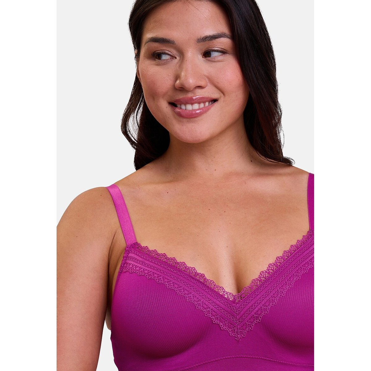 Brassière coques sans armatures AGATHE rose fuchsia, SANS COMPLEXE