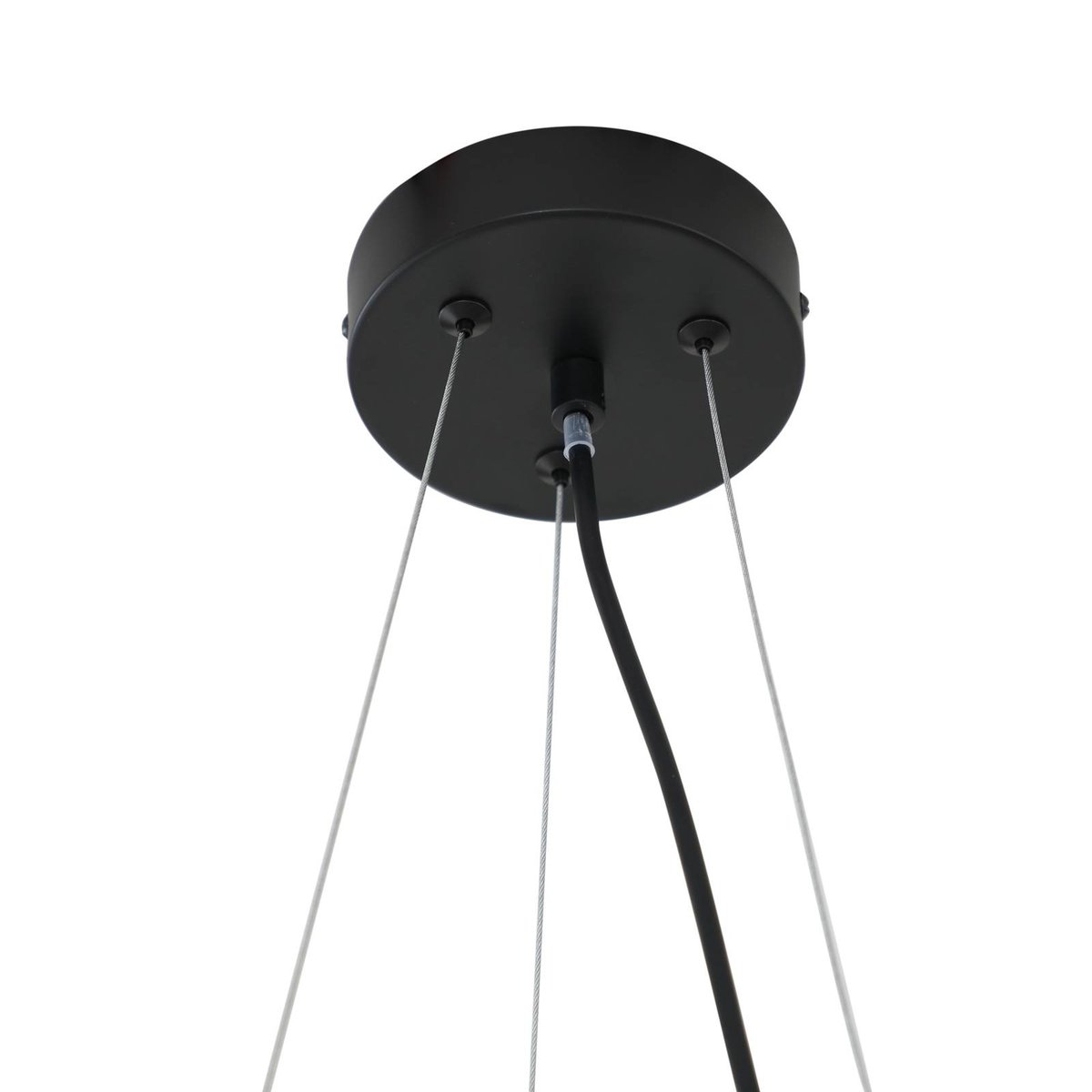 Suspension en métal moderne, Naelen noir, gris fumé, LUCANDE