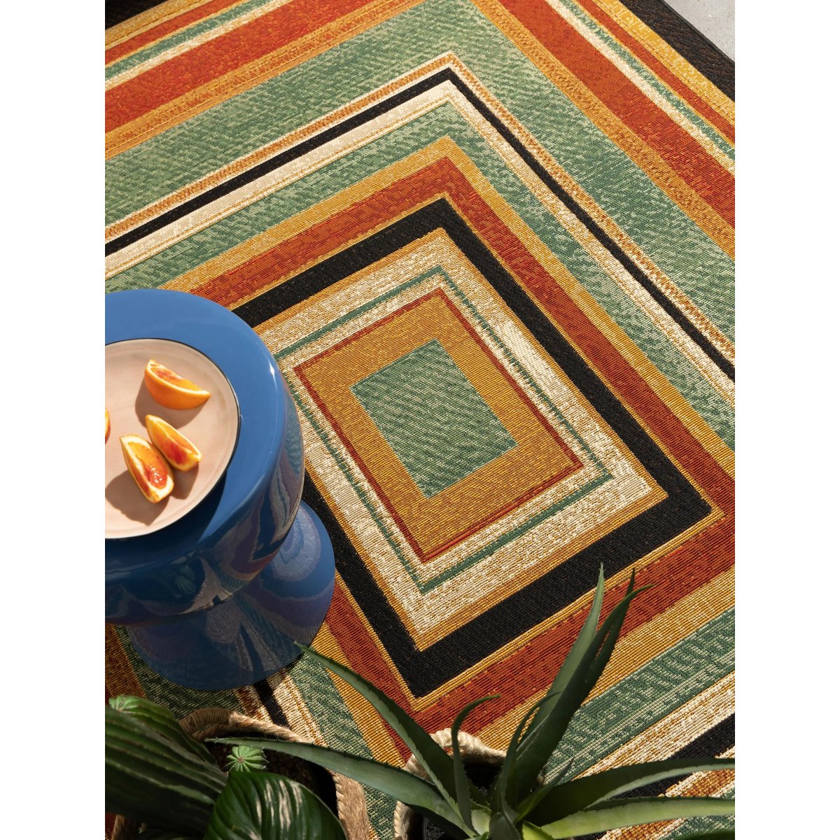 Tapis d'extérieur & intérieur RIA multicouleur, BENUTA 