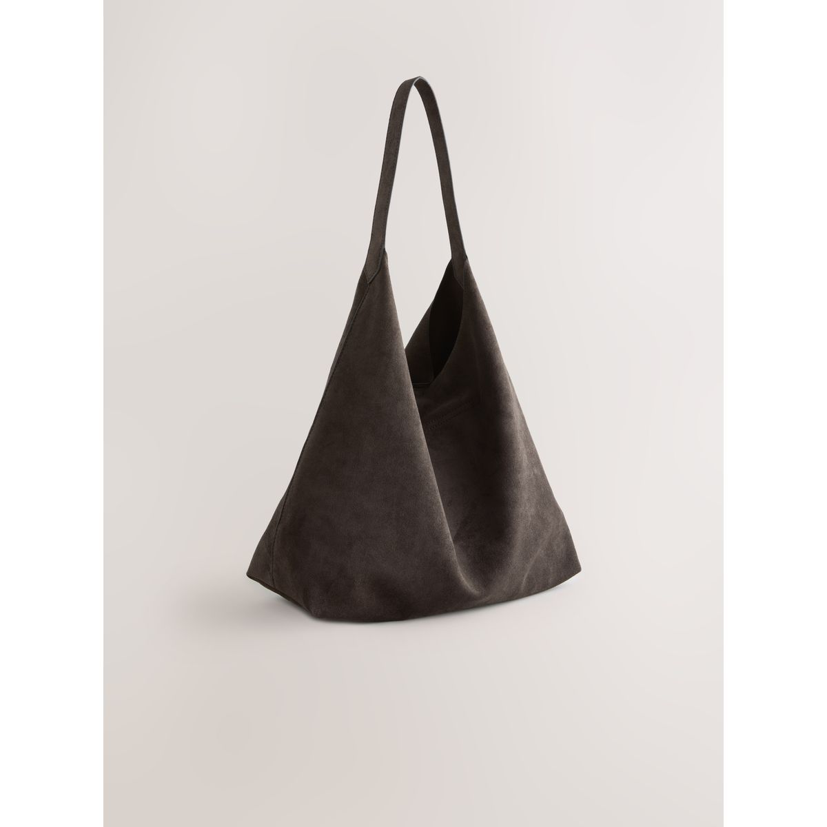 Sac porté épaule en suédine marron chocolat, NEXT