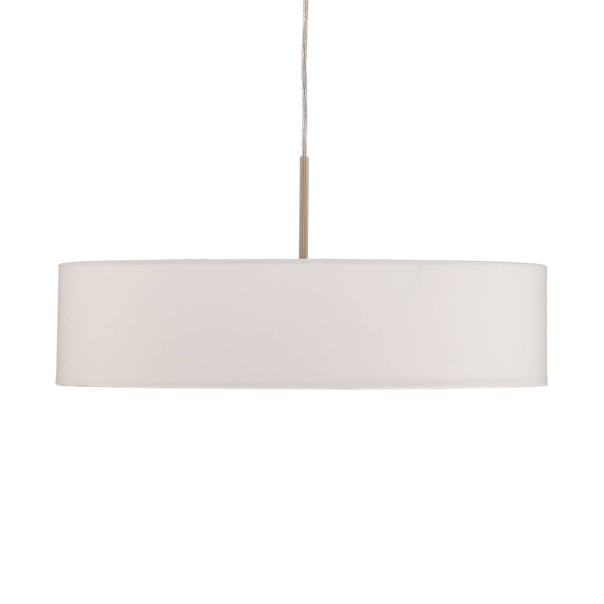 Suspension en textile moderne, Sebatin blanc, nickel mat, LINDBY