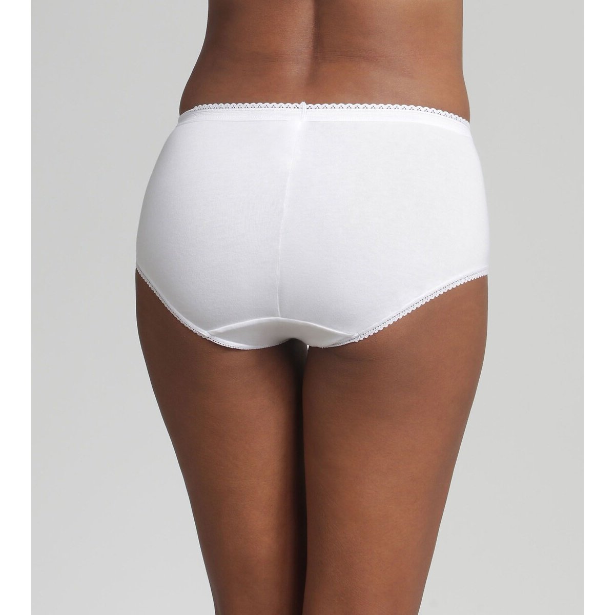 Set van 2 midi slips in katoen en kant wit, PLAYTEX