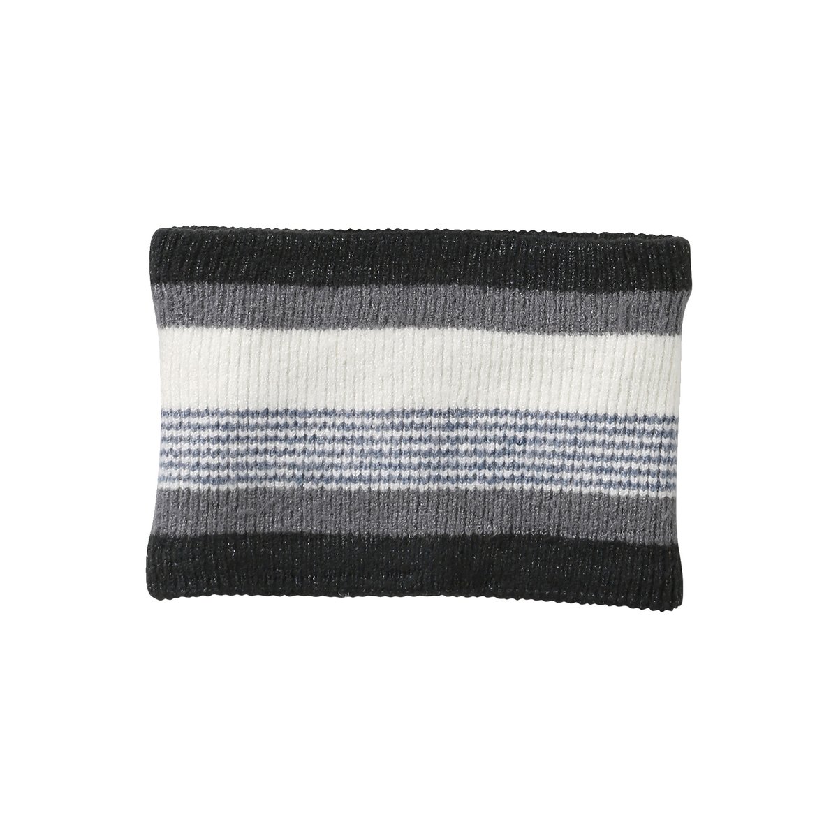 Ensemble bonnet + snood + gants rayés gris, VERTBAUDET