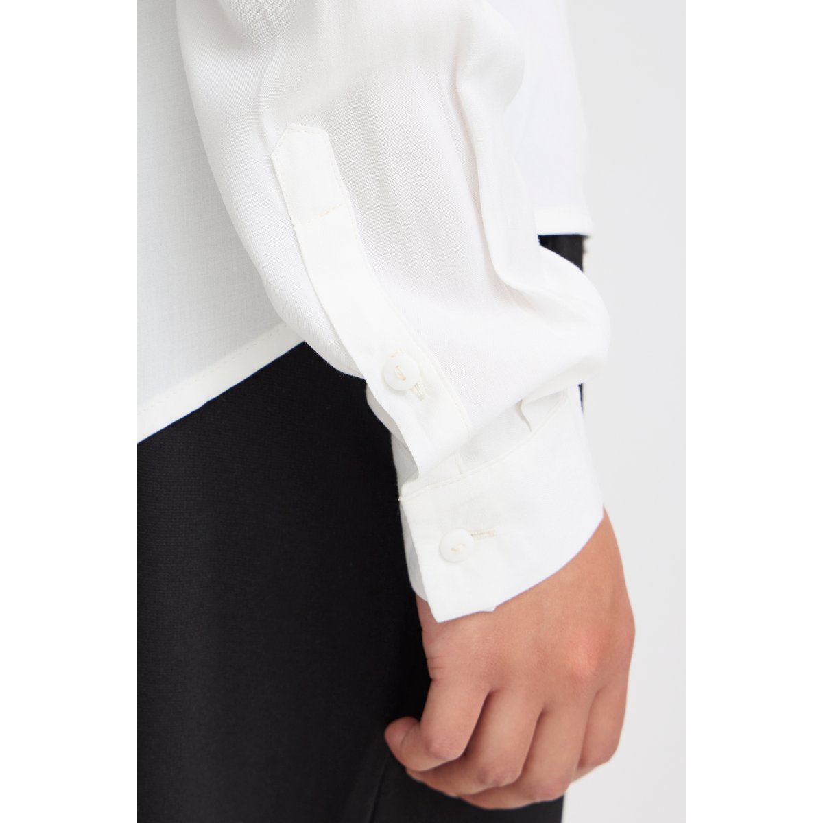 Long sleeved shirt blanc cloud dancer, ICHI