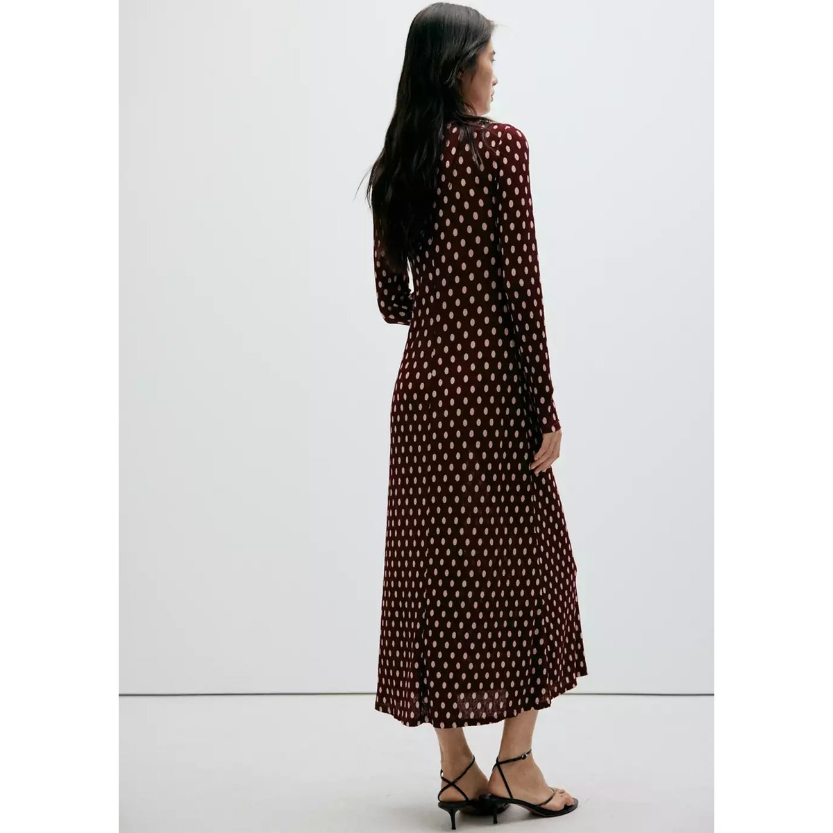 Robe pomelp grenat, MANGO