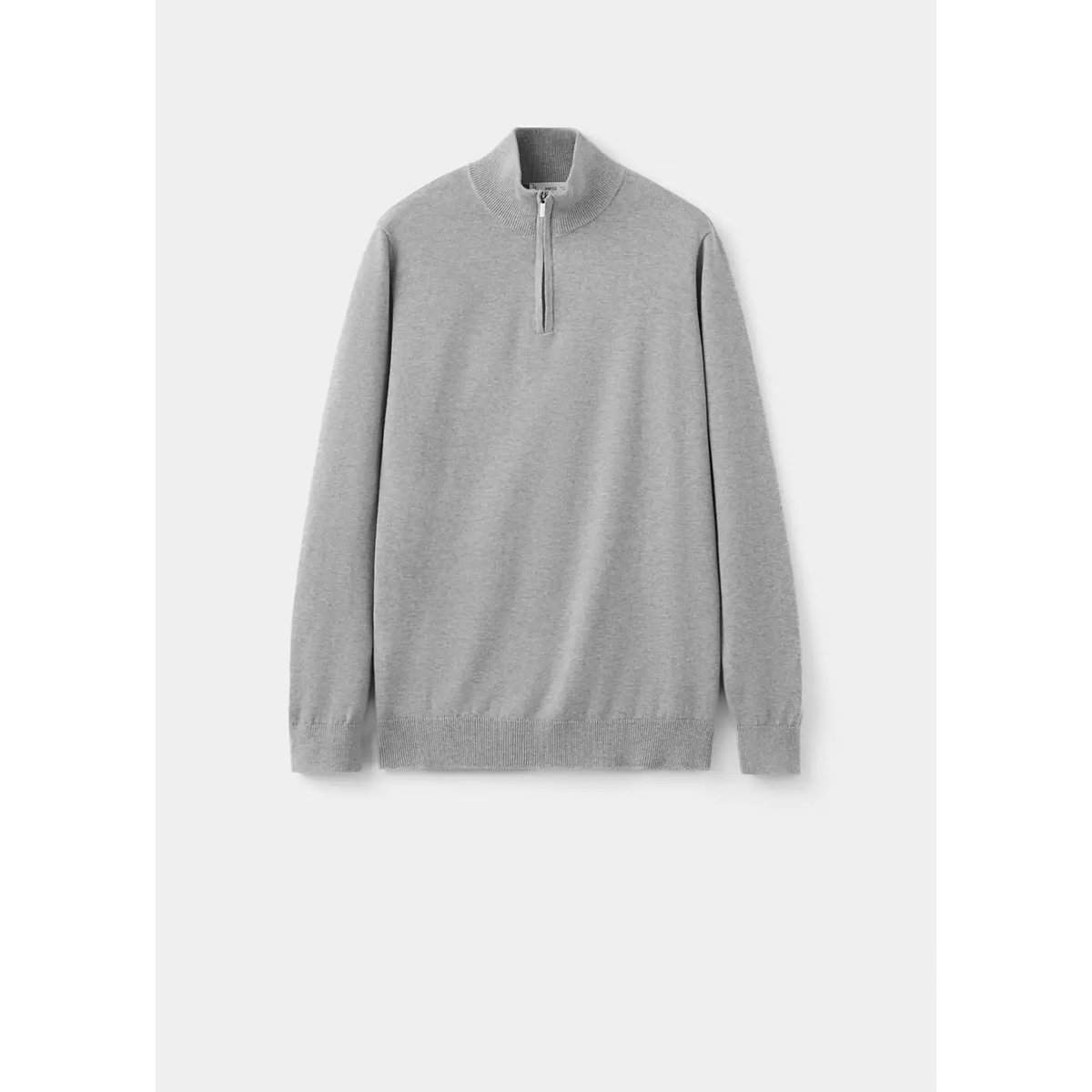 Pull-over col montant gris chiné moyen, MANGO TEEN