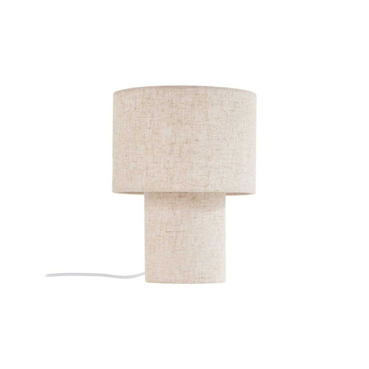Lampe à poser en textile scandinave, Elfie beige, LINDBY