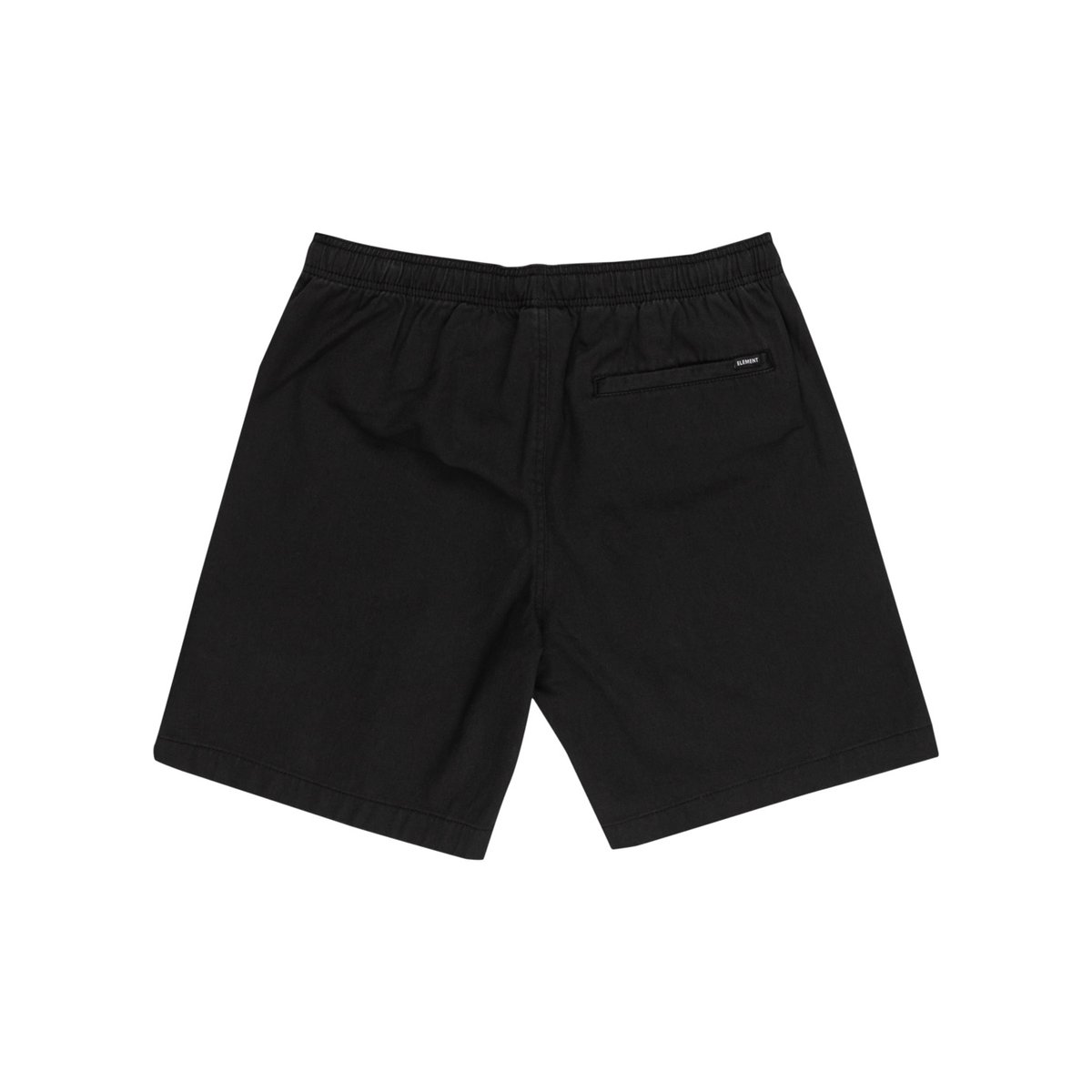 Short à taille élastiquée CHILLIN TWILL 18" noir washed black, ELEMENT