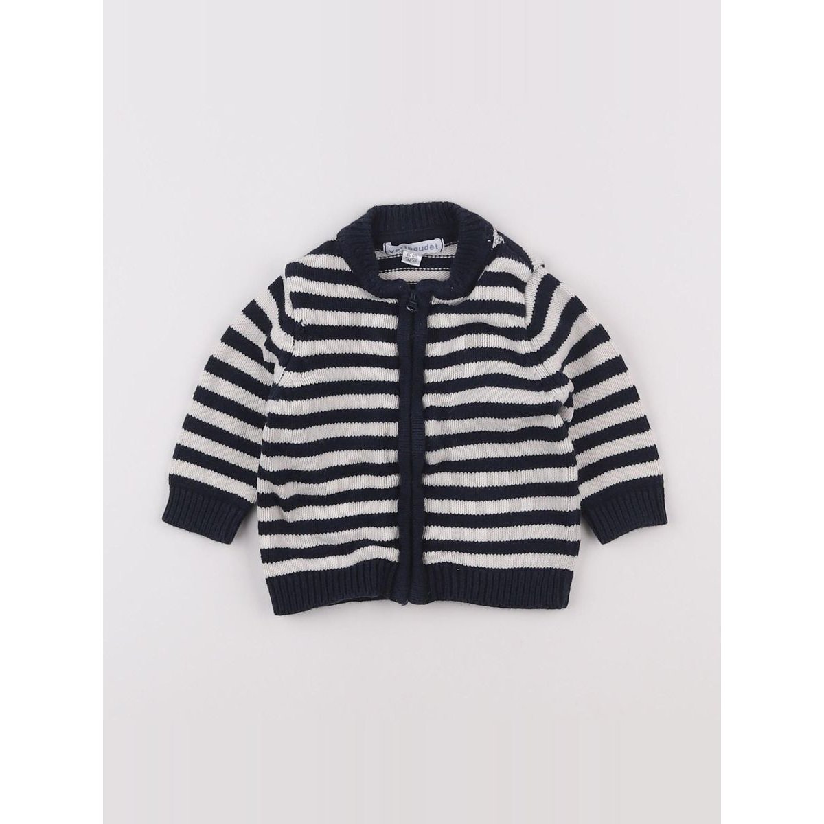 Gilet - Très bon état blanc, bleu, VERTBAUDET