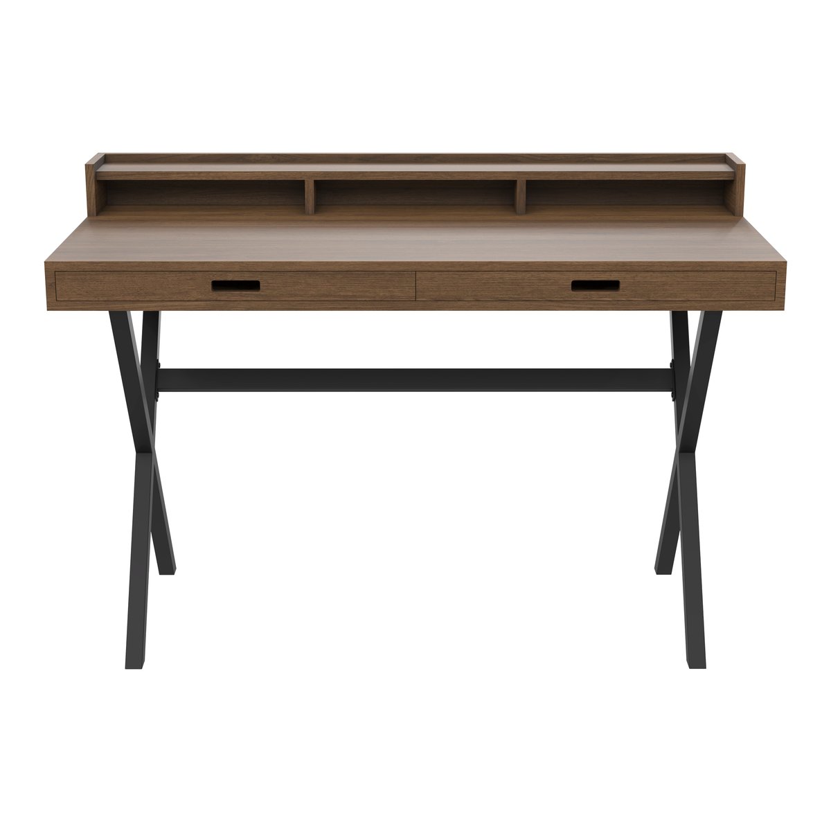 Bureau en chêne teinté et métal coloré, HYPPOLITE noir, HARTO