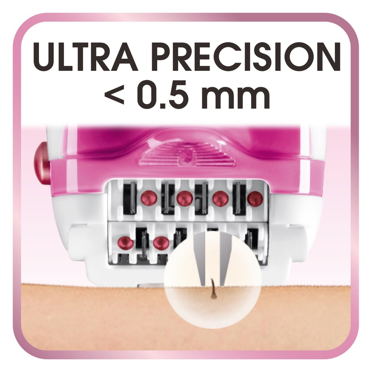Epilateur électrique Silence Soft EP5660CO fuchsia + blanc, CALOR