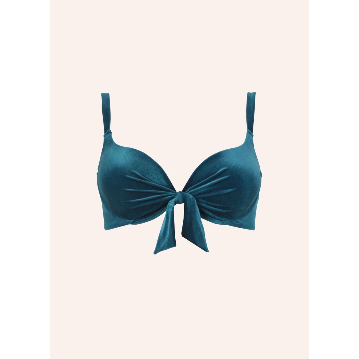 Haut de maillot à coques avec armatures velours ESCALE bleu, JANINE ROBIN