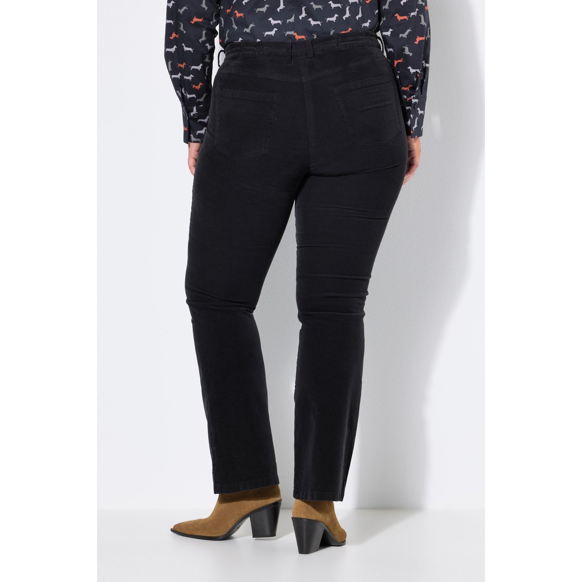 Pantalon en velours côtelé Sarah noir, ULLA POPKEN