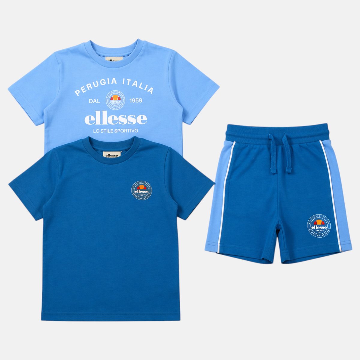 Lot de 2 t-shirts manches courtes et short SUMMER CAMP bleu roi, ELLESSE