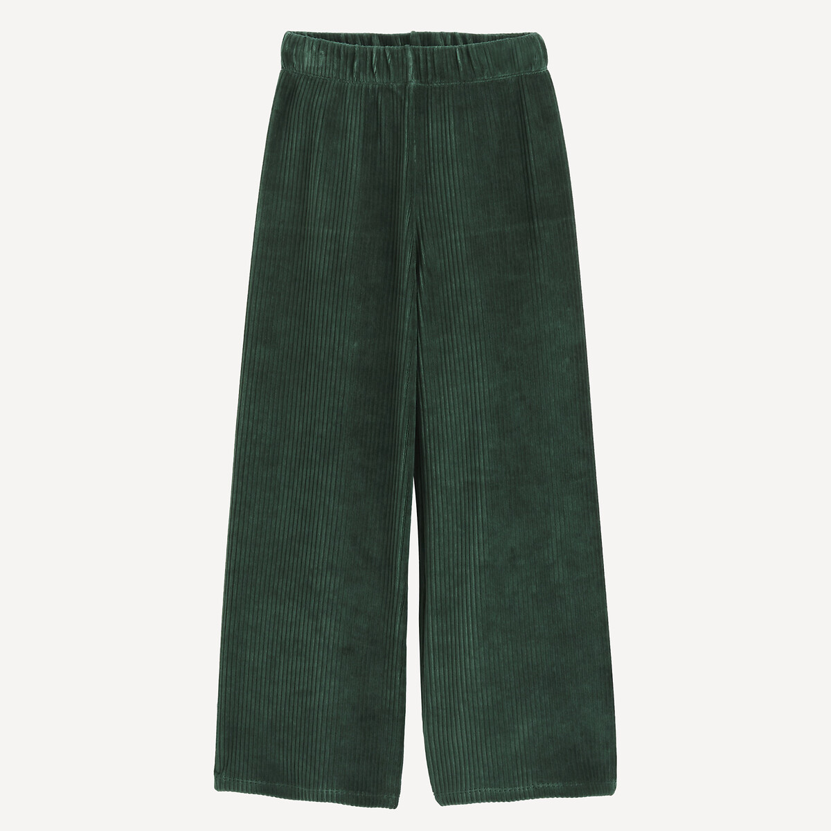 Pantalon large en velours côtelé vert, LA REDOUTE COLLECTIONS