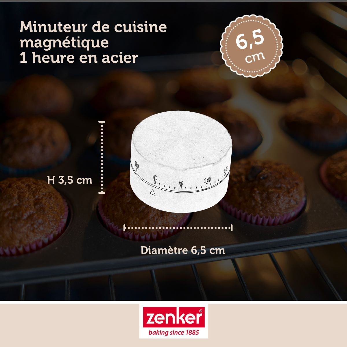 Minuteur de cuisine magnétique SMART PASTRY gris, ZENKER
