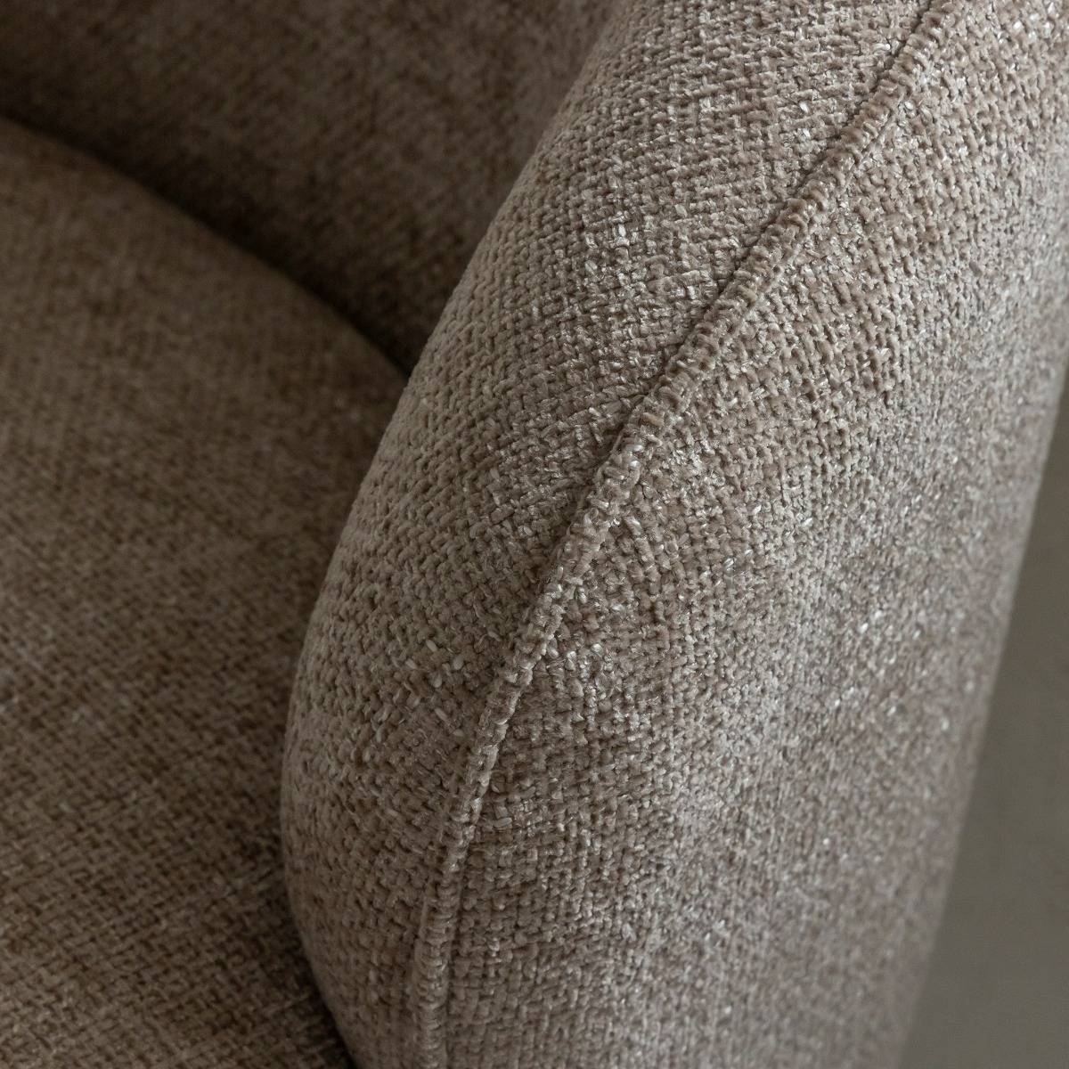 Fauteuil en tissu TRAVIS marron, MADE IN MEUBLES