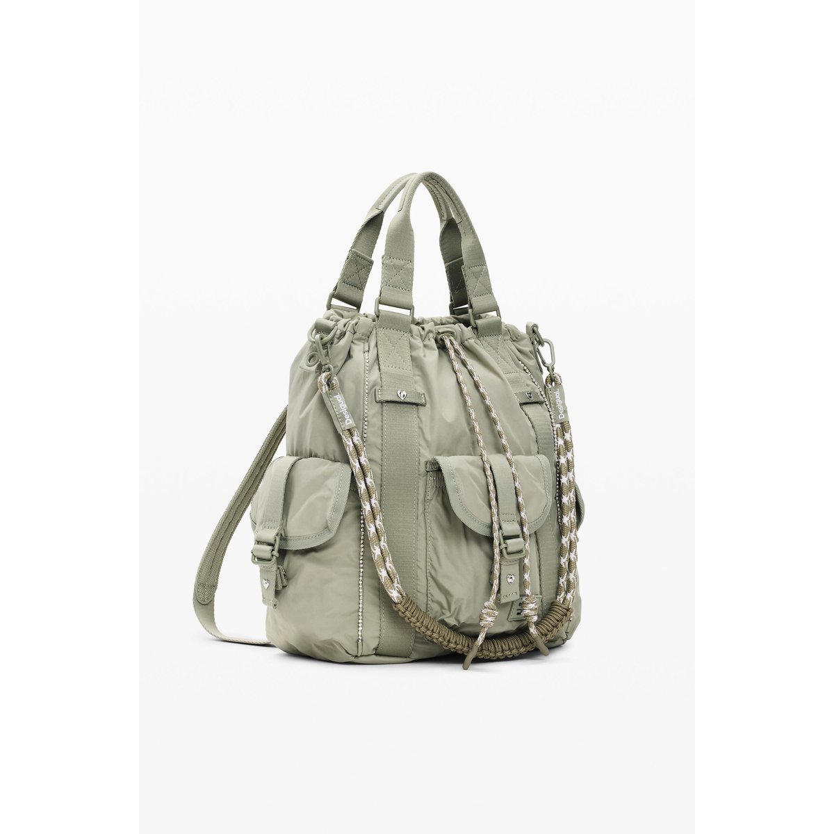 Sac à dos multiposition moyen vert, DESIGUAL