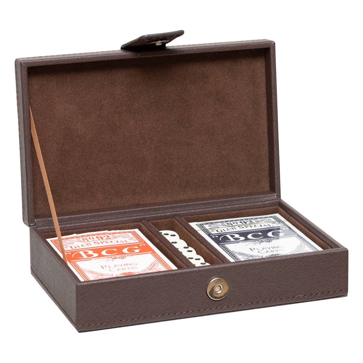 Coffret jeu de cartes JULE marron tonka, ATMOSPHERA