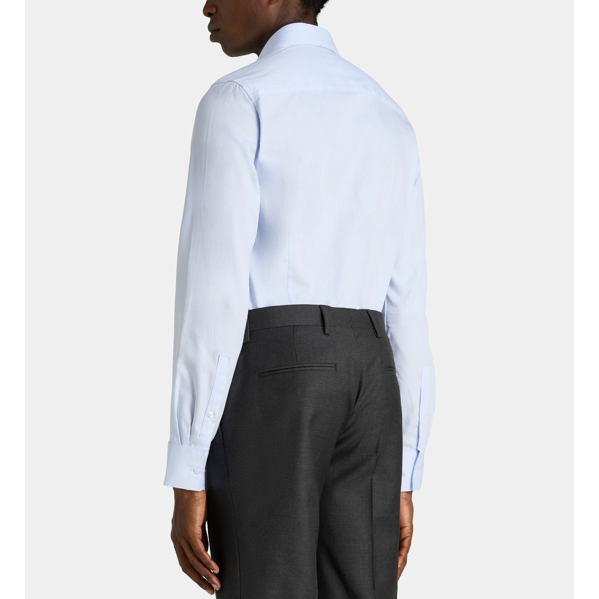 Chemise ajustée msrtax en coton bio bleu clair, GALERIES LAFAYETTE