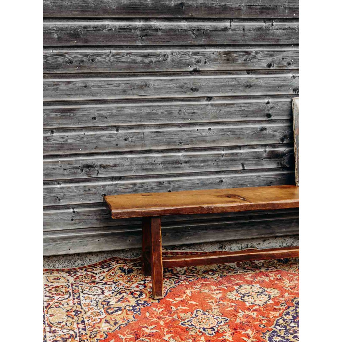 Banc de ferme Antoine N°437 - Bon état marron, DEBONGOUT