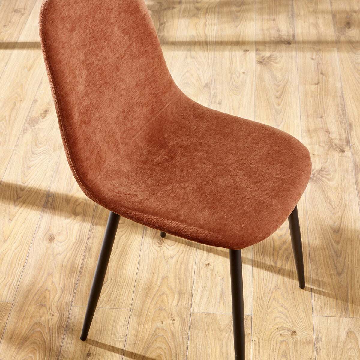Set of 4 Lucia Chenille Upholstered Dining Chairs terracotta, SO'HOME