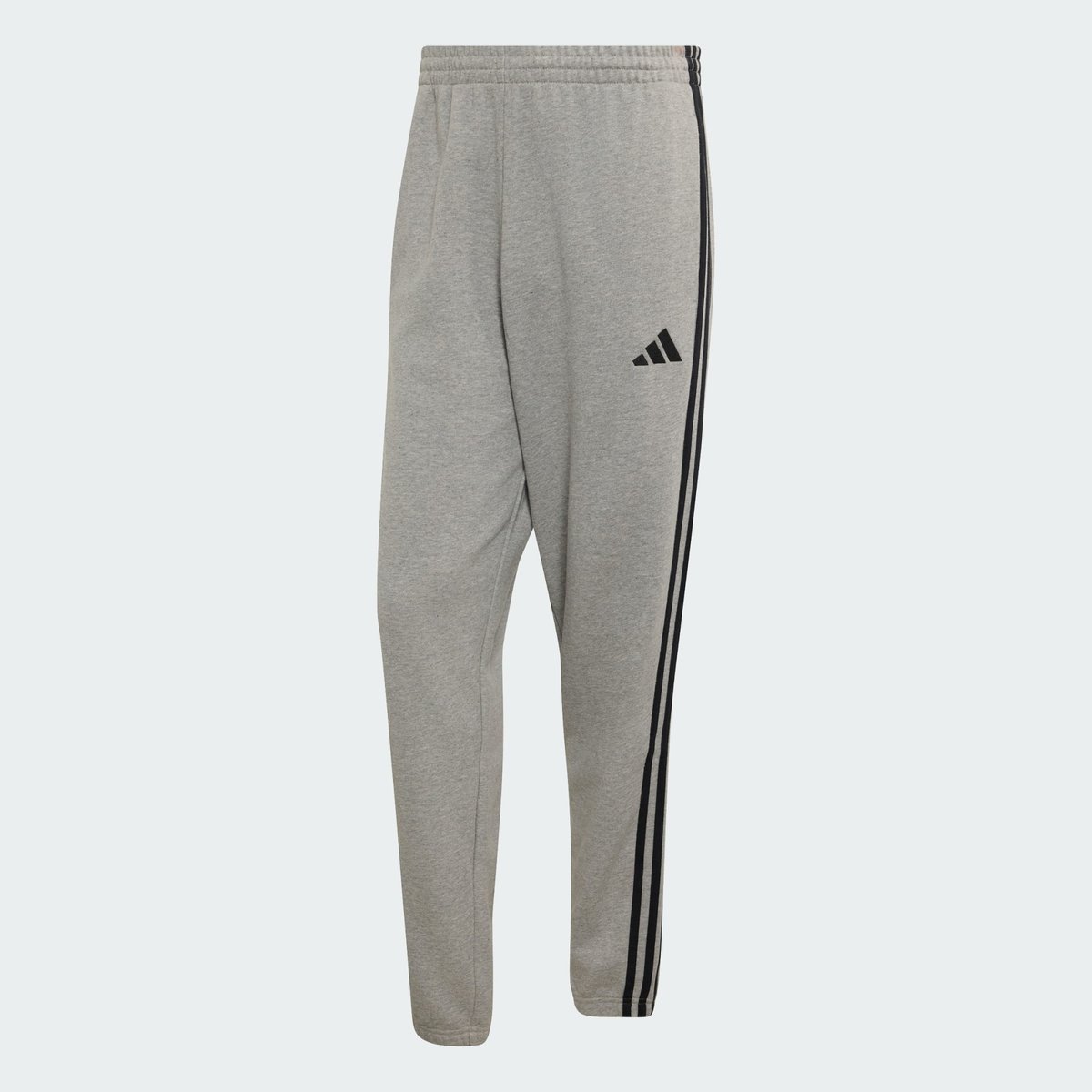 Pantalon Fuselé À Revers French Terry 3 Bandes Essentials Pantalon Fuselé À Revers French Terry 3 Bandes Essentials medium grey heather / white, ADIDAS SPORTSWEAR