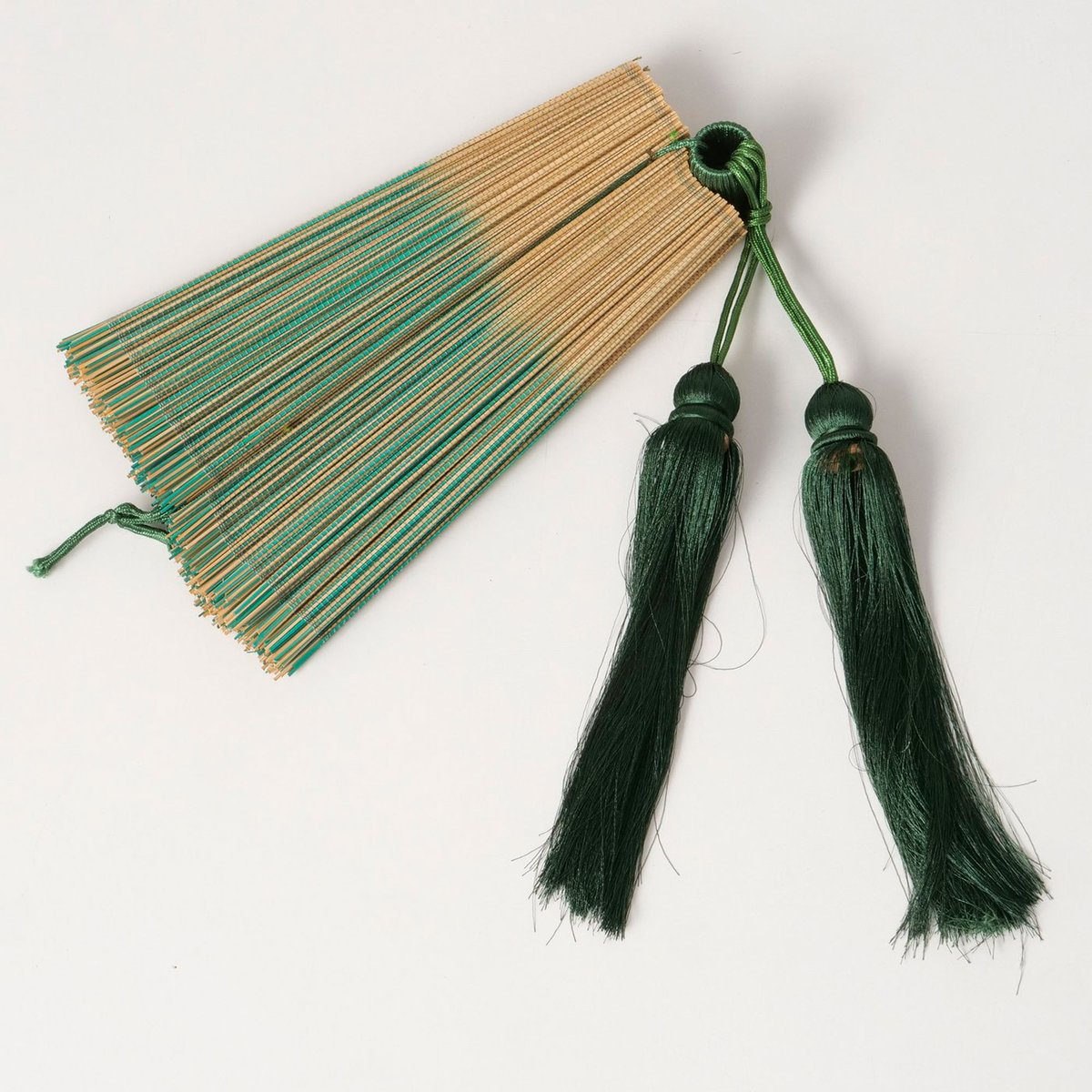 Décoration murale éventail bambou 70x60x3cm vert, WADIGA