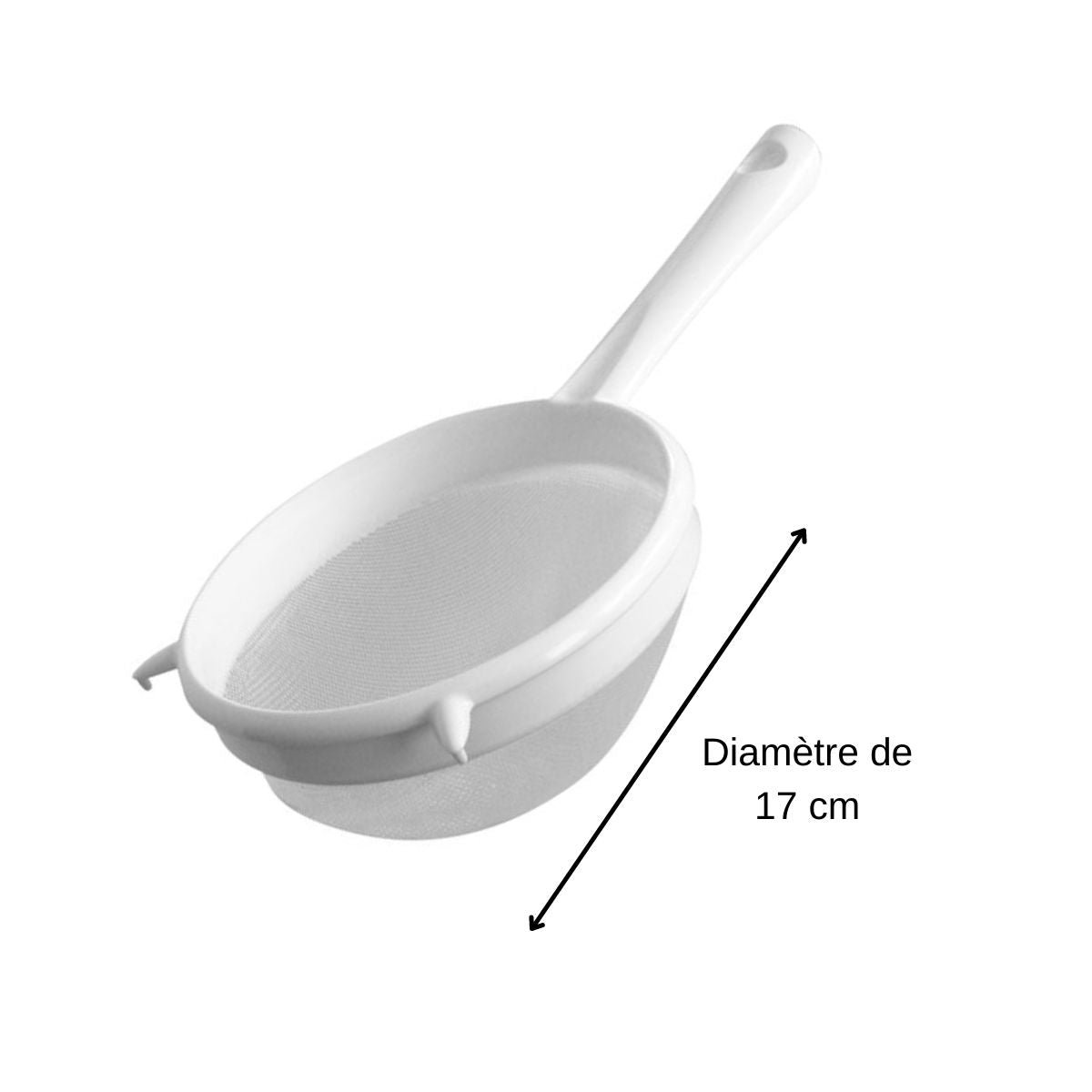 Set de 2 ustensiles de cuisine passoire plastique ARCADALINA blanc, FACKELMANN
