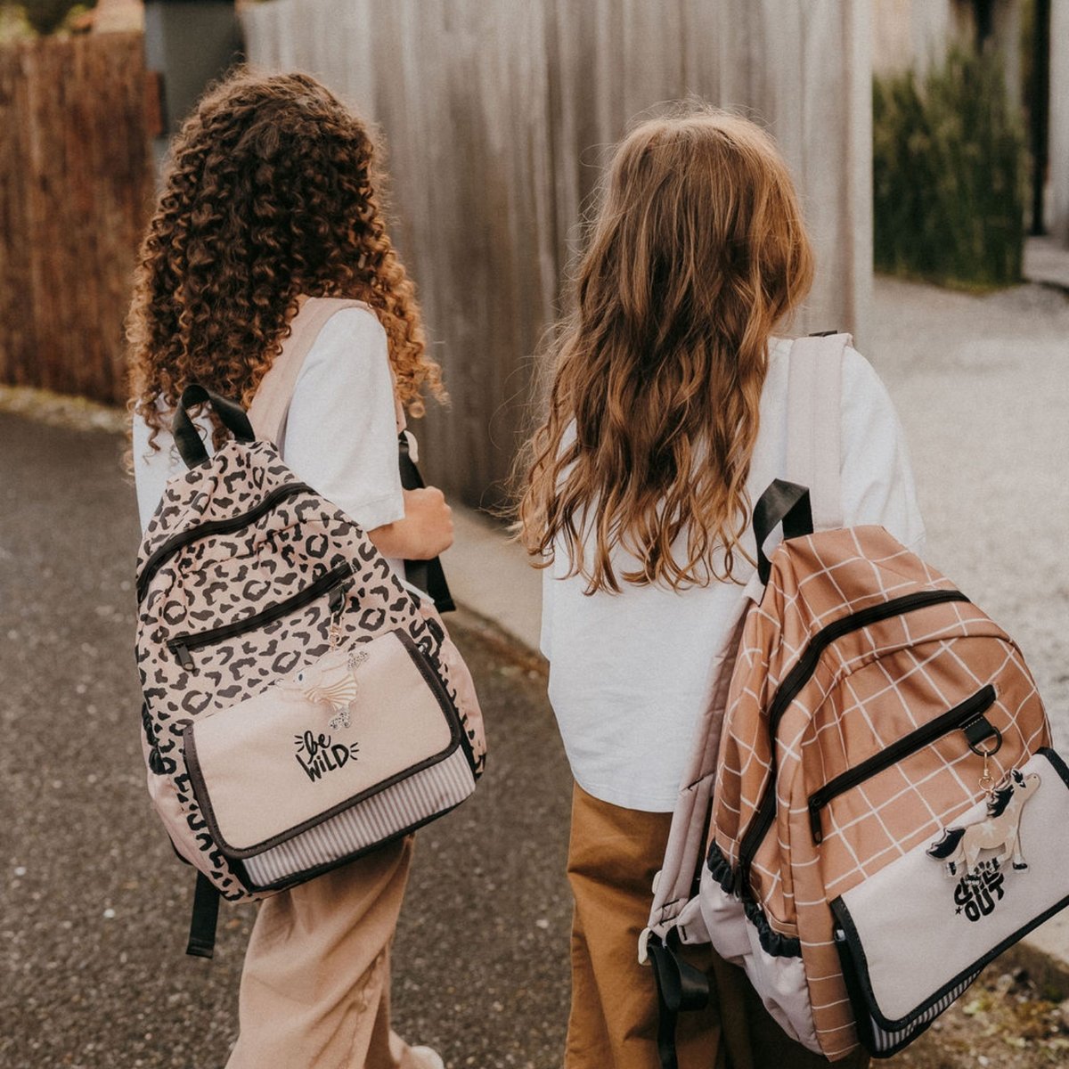 Sac à dos enfant marron, beige, ZAKUW