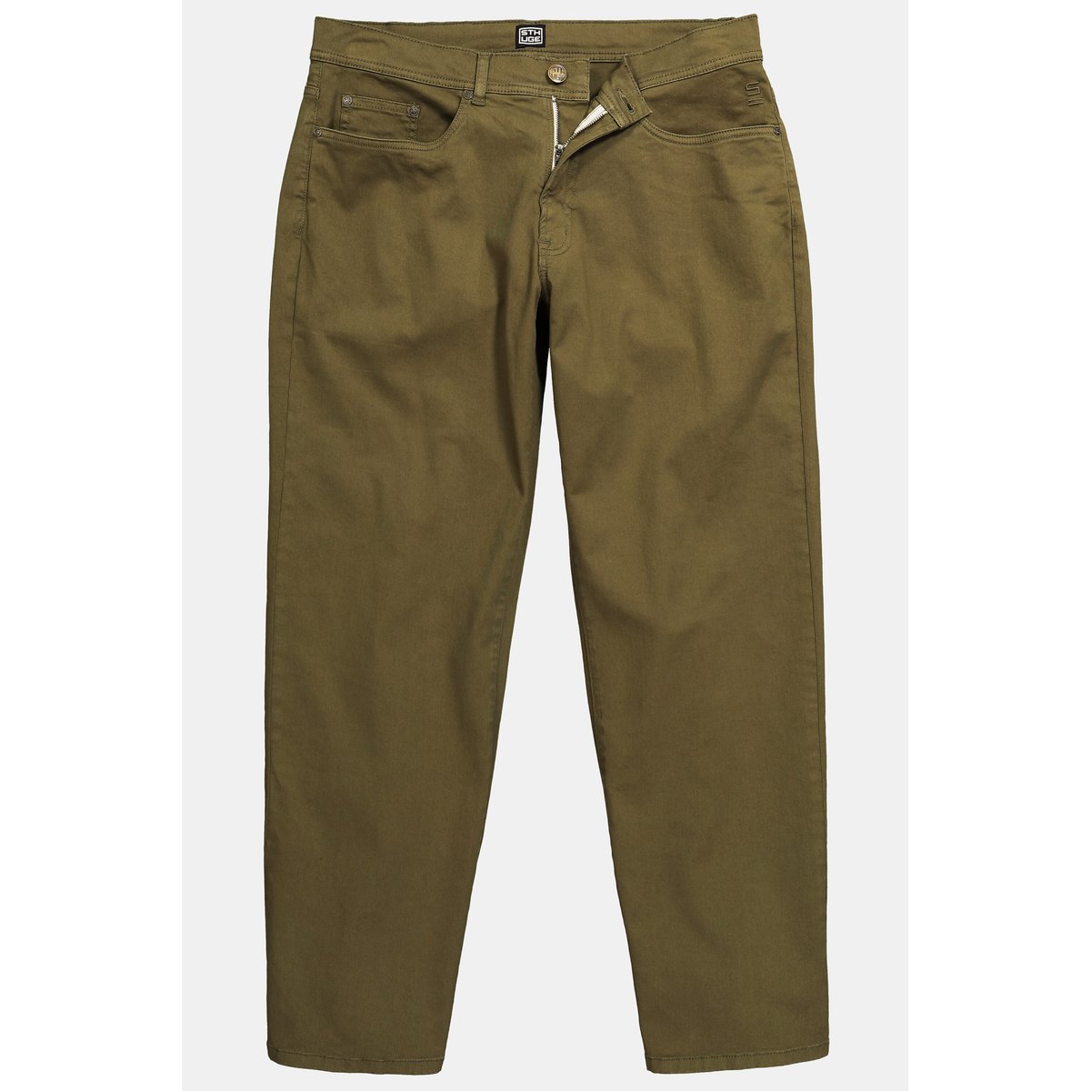 Pantalon en sergé, 5 poches vert sapin, STHUGE
