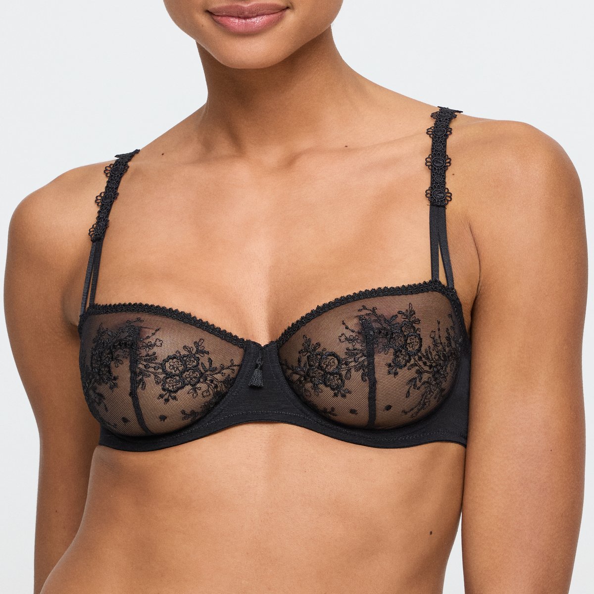 Soutien gorge balconnet couture verticale ANNAELLE noir, MARIE JO