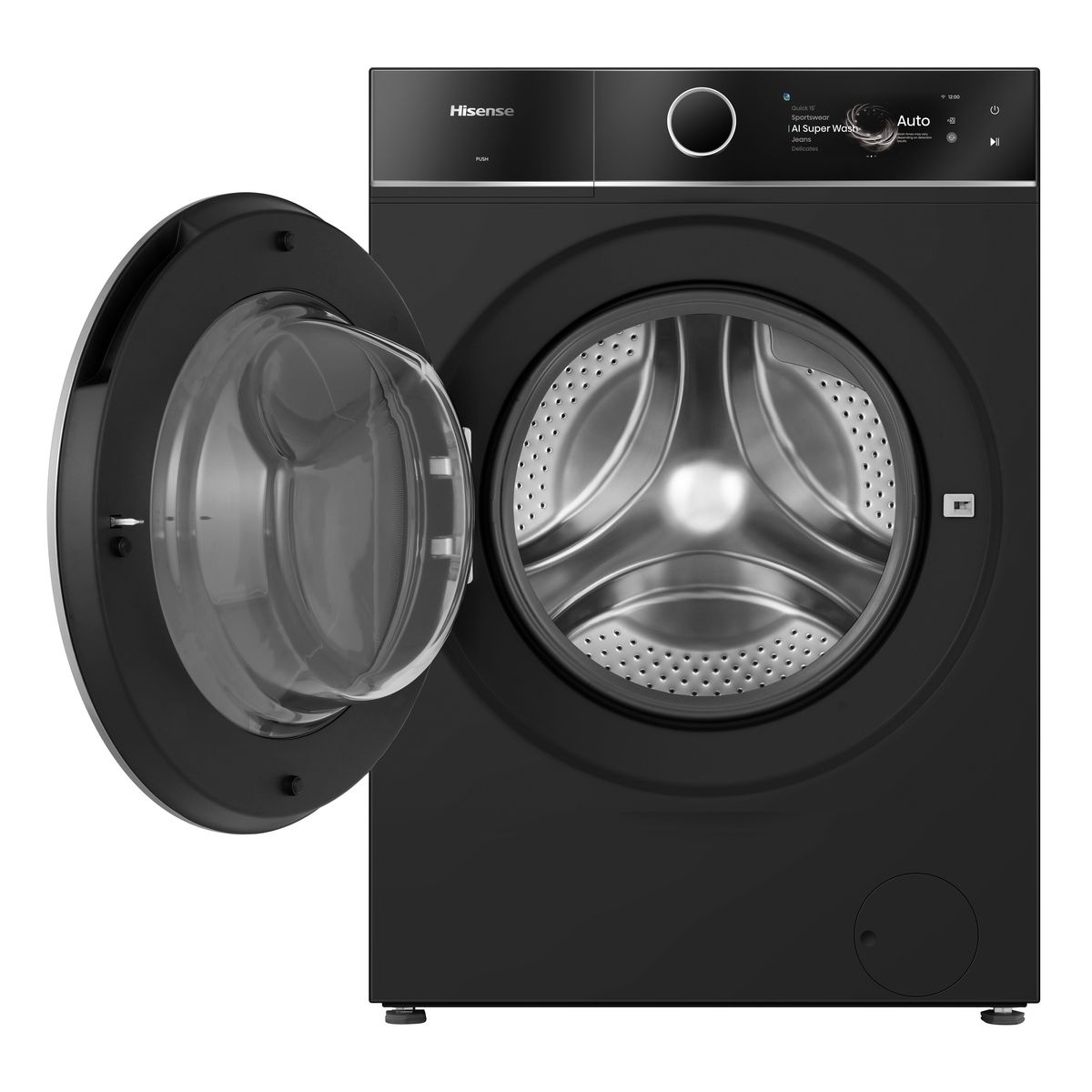 Lave linge hublot WF7I1248BBR couleur unique, HISENSE