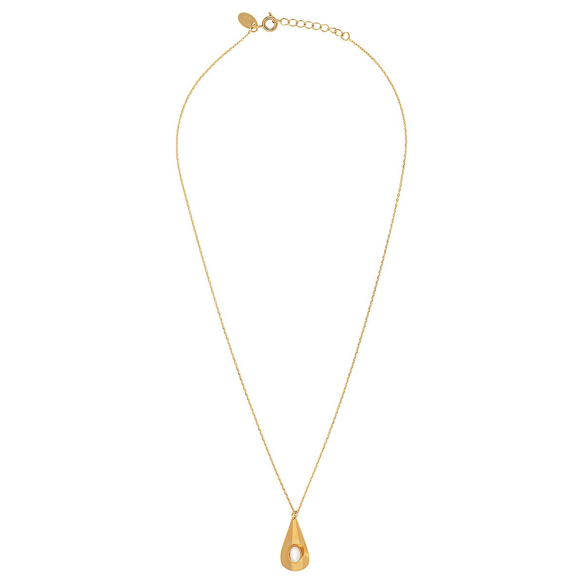 Collier nacre blanche doré - calla blanc, CAROLINE NAJMAN